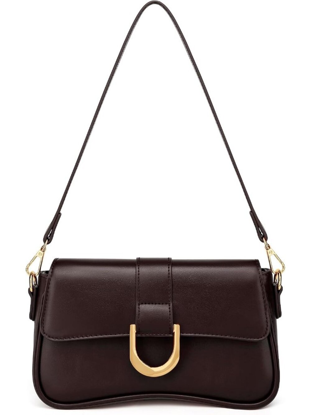 Women's Coffee Small Cute Purse Retro Clutch Underarm Hobo Shoulder Bag